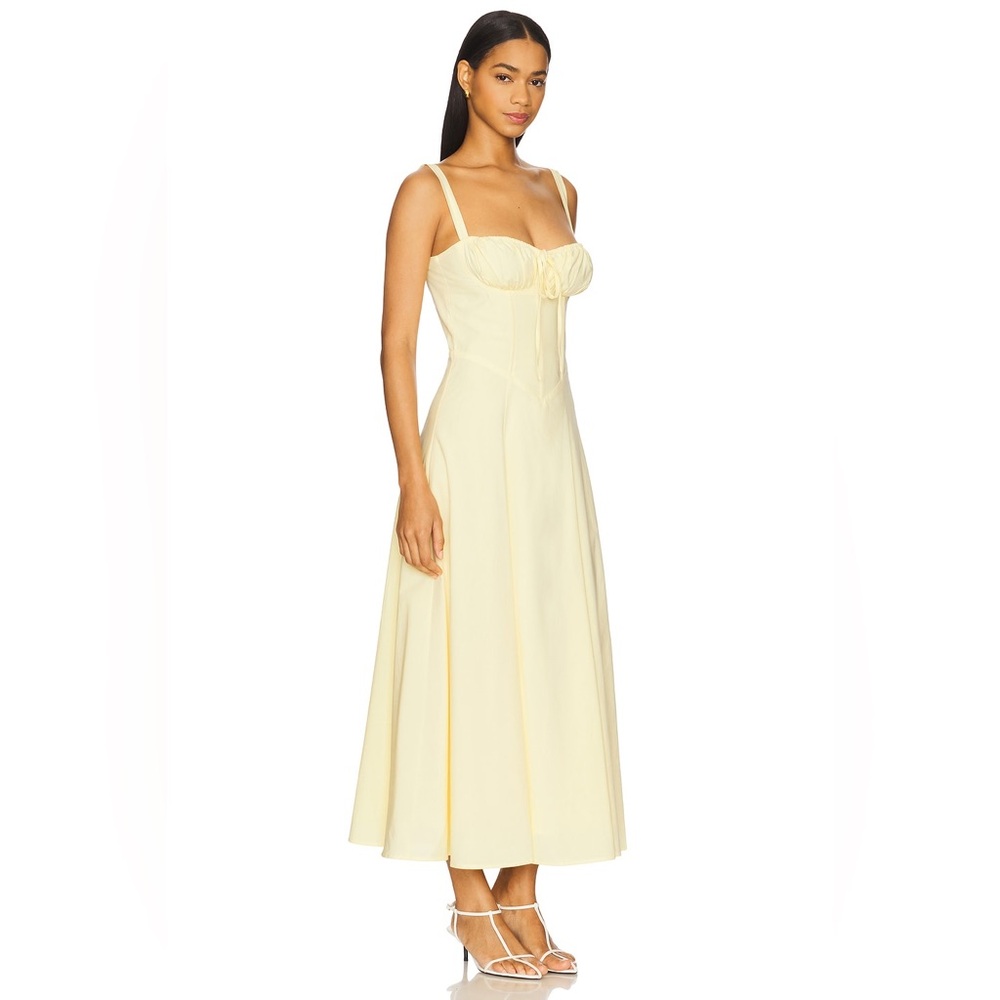 SNDYS: Alessia Drop Waist Dress in Lemon NWT - Picture 2 of 6